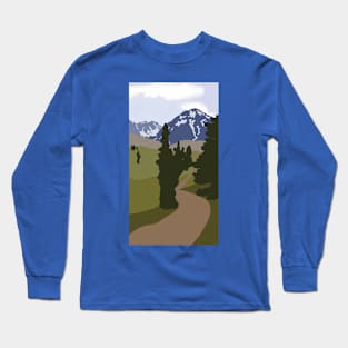 Mountain Trail Outdoors Hiking Nature Long Sleeve T-Shirt